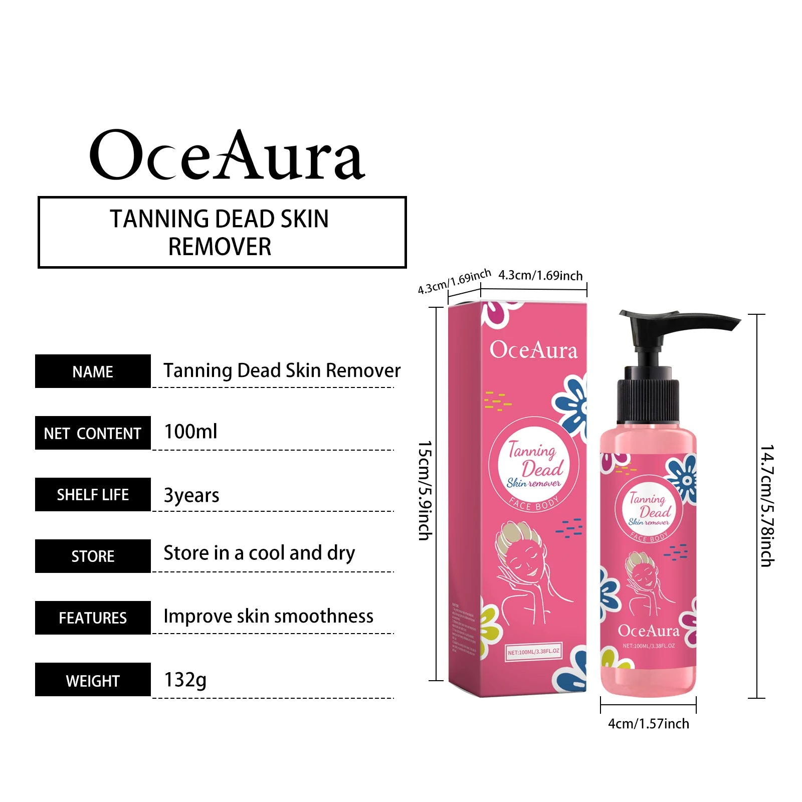 OceAura Exfoliating Brightening Body Gel – 100ml