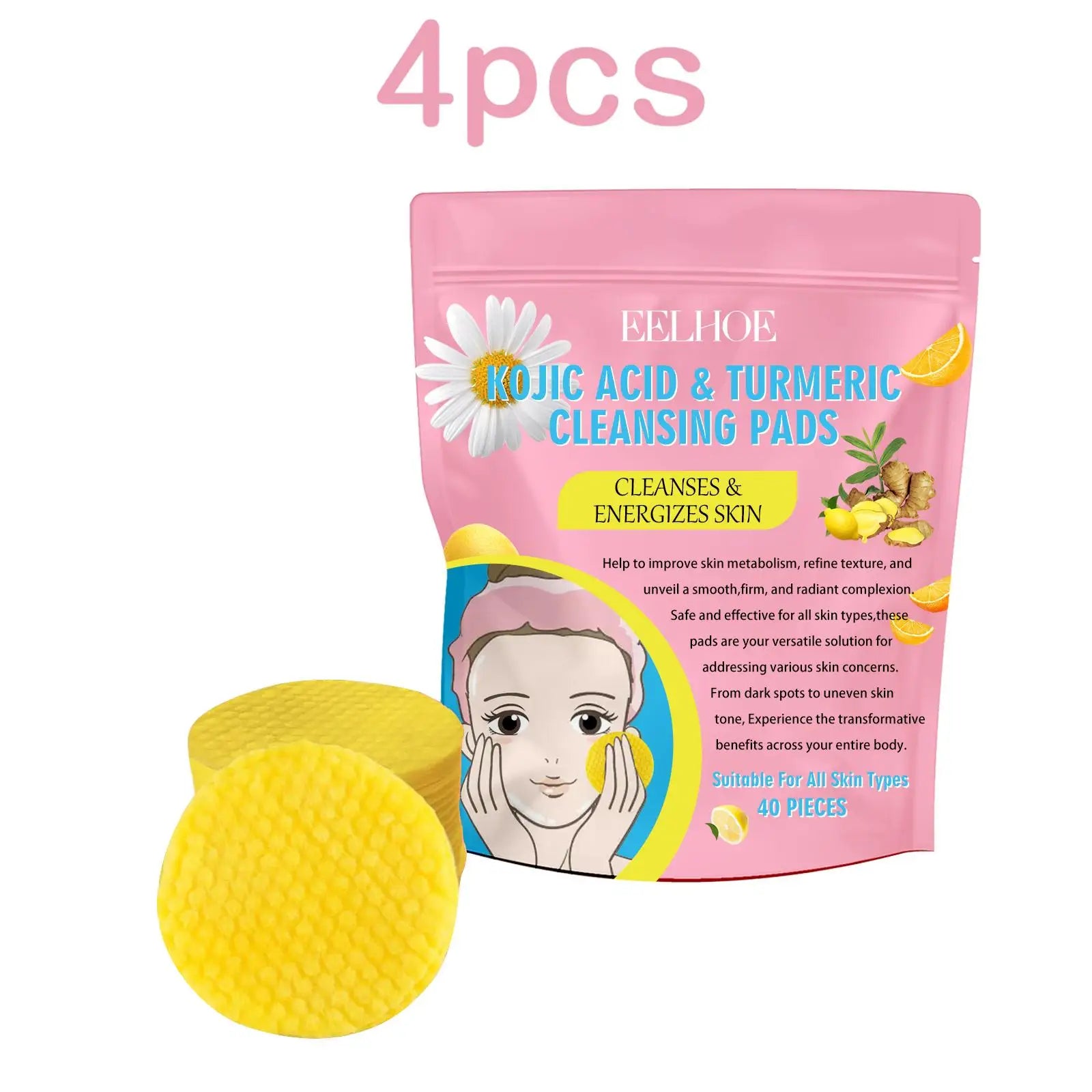 EELHOE Turmeric Kojic Acid Cleansing Pads