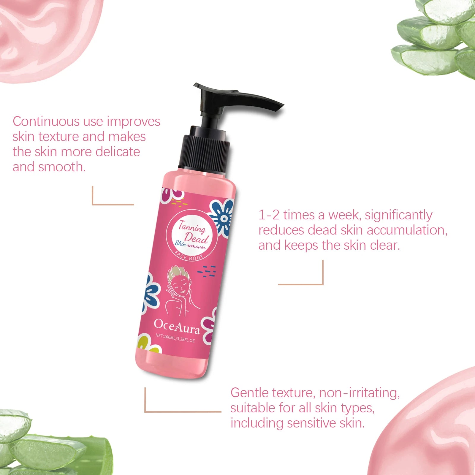 OceAura Exfoliating Brightening Body Gel – 100ml