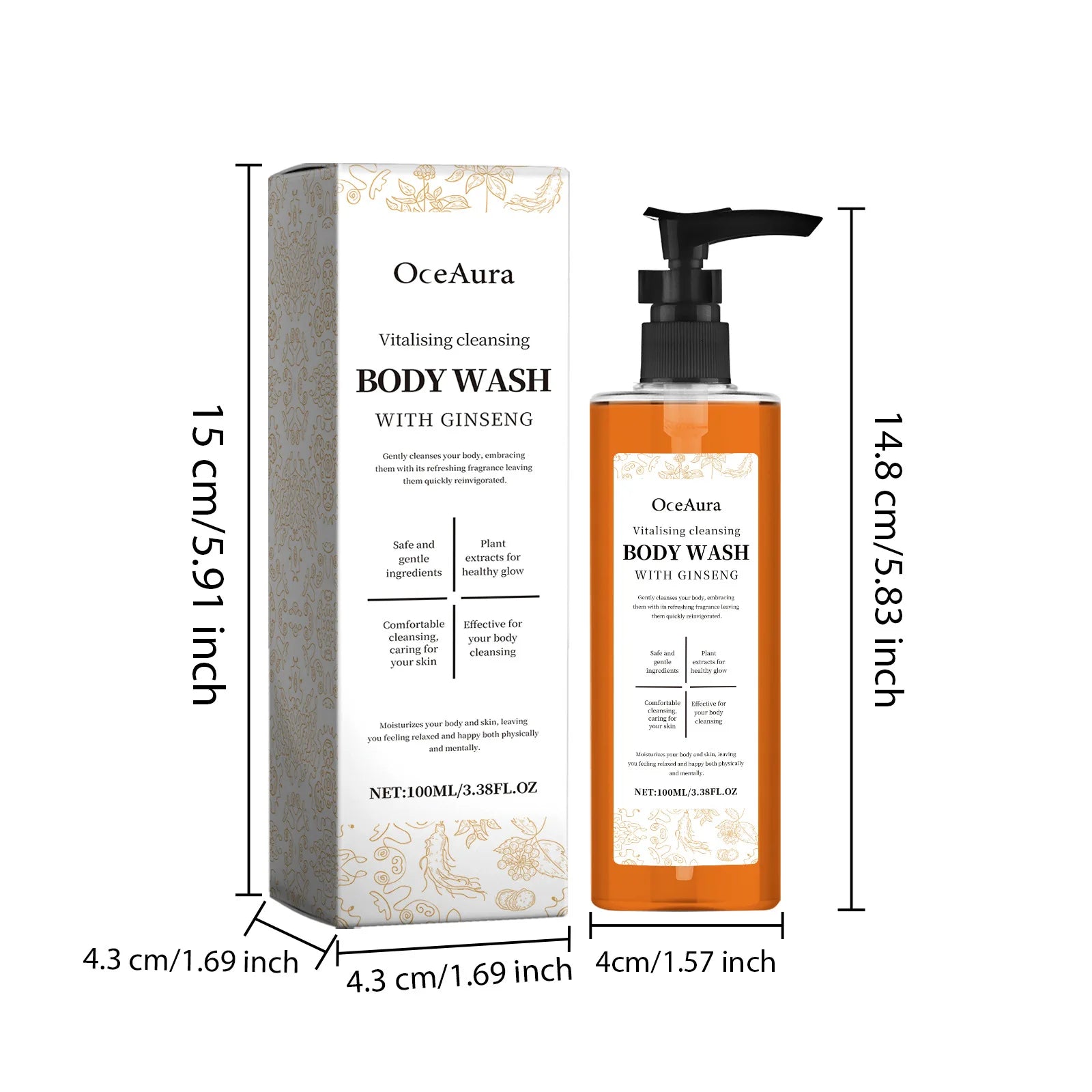 OceAura 100ml Fragrance Body Wash Gel