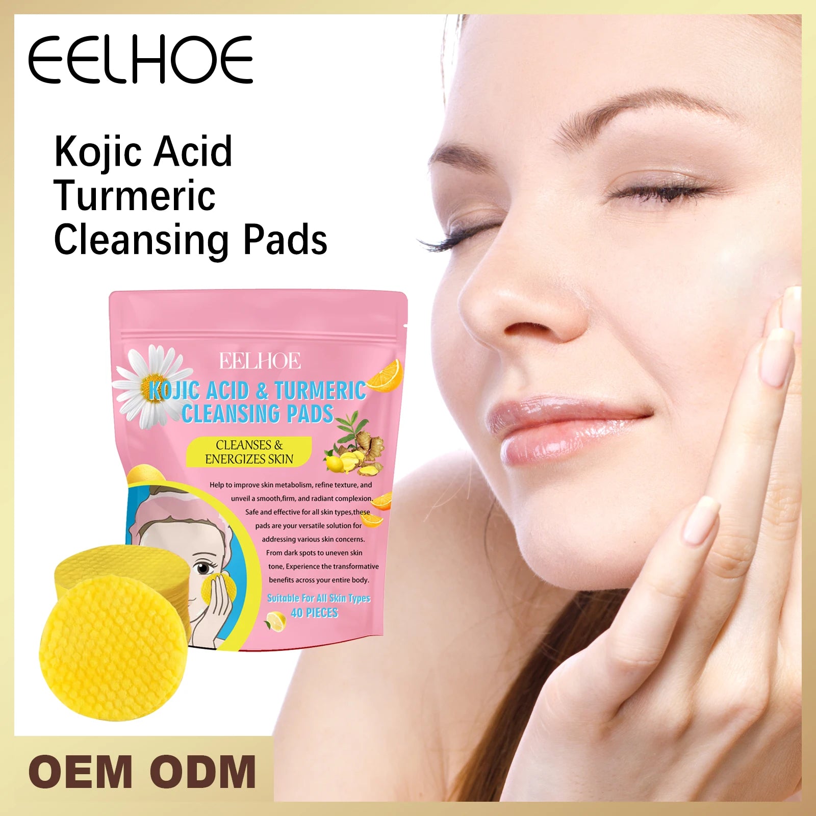 EELHOE Turmeric Kojic Acid Cleansing Pads