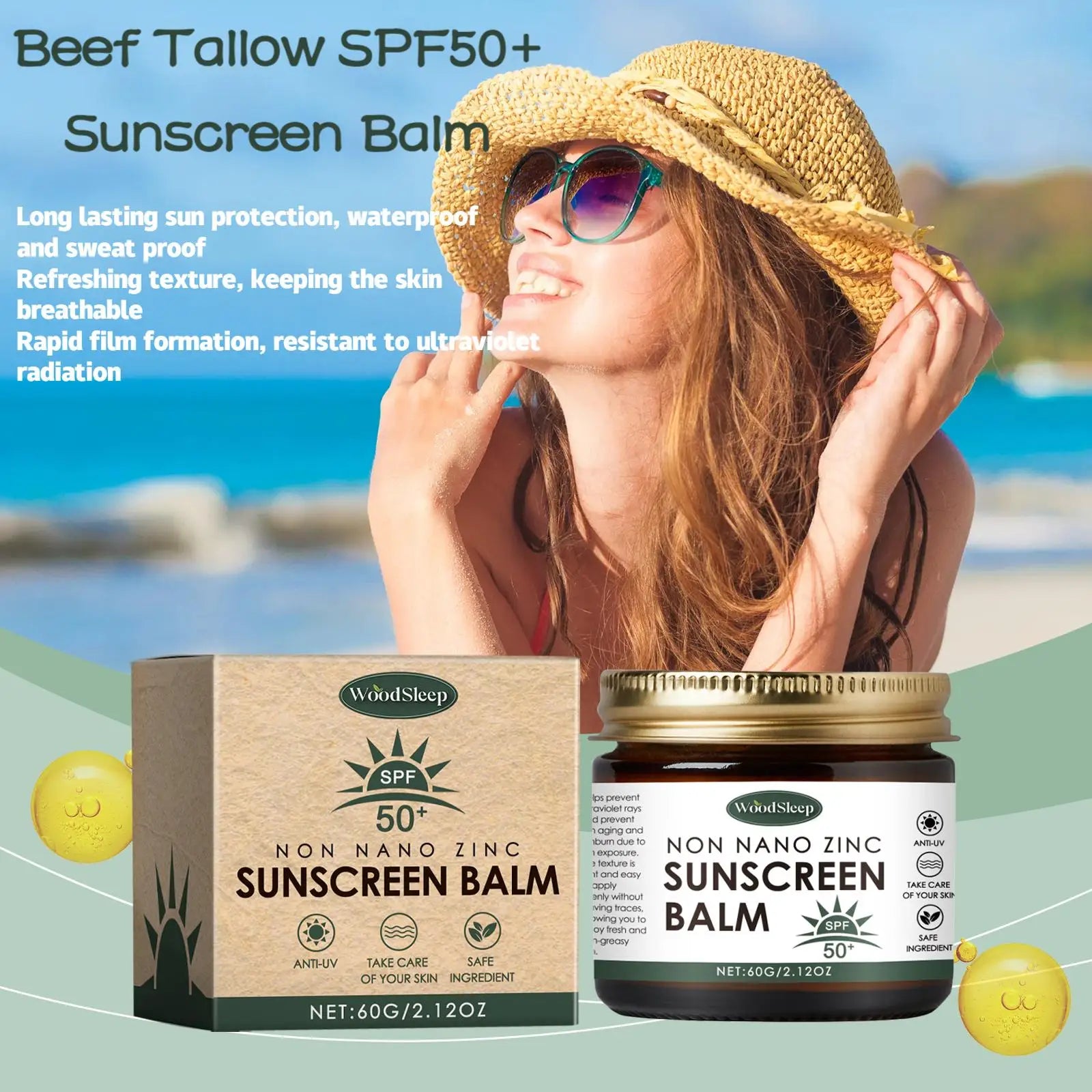 Woodsleep SPF50+ Tallow Sunscreen Balm