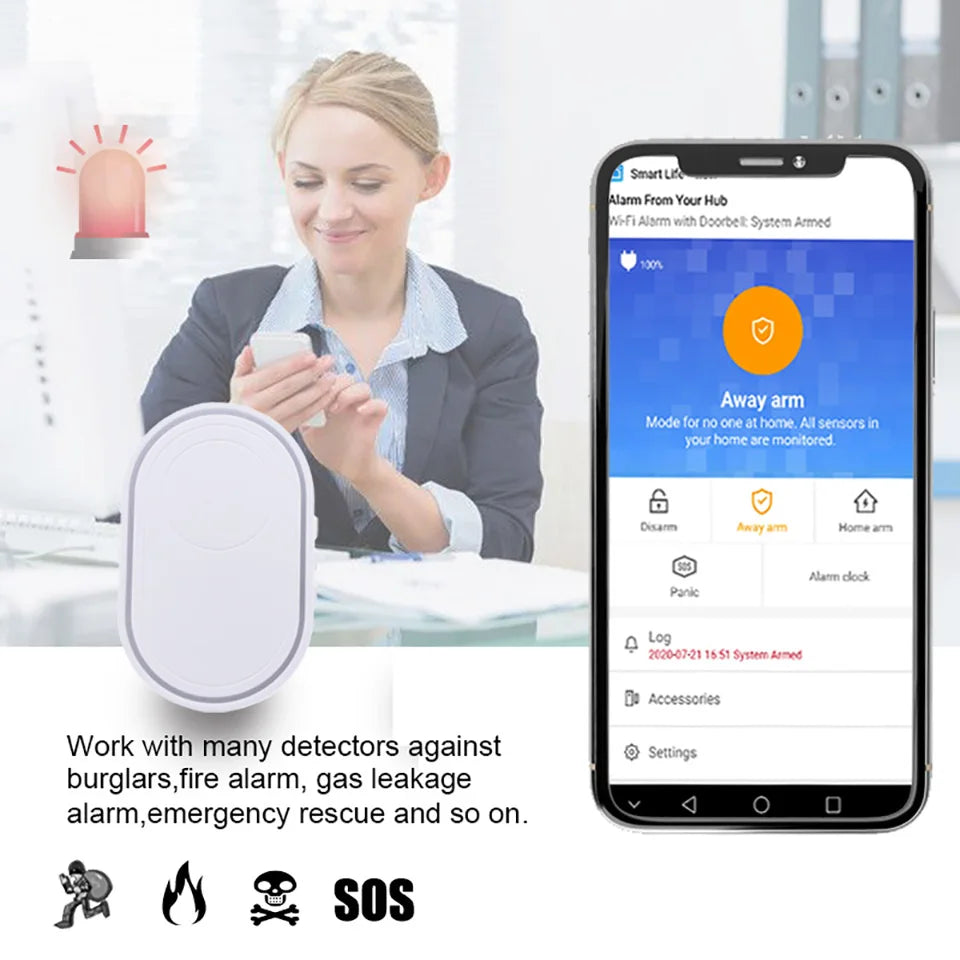 Topvico Tuya WiFi SOS Panic Button for Seniors