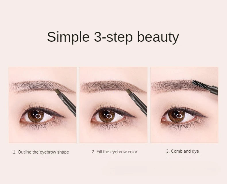 2-in-1 Waterproof Eyebrow Pencil & Brush