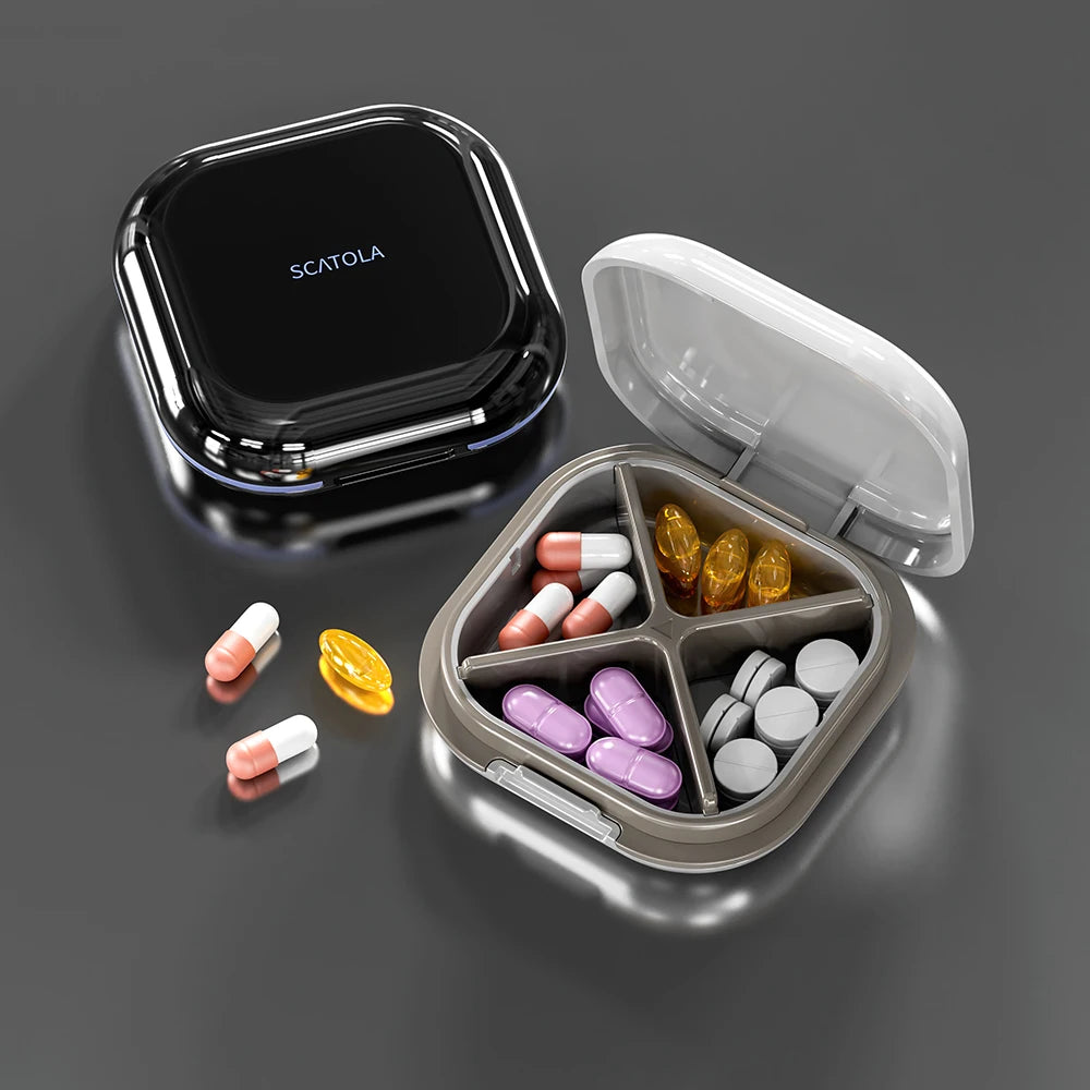 Waterproof 4-Compartment Pill Organizer
