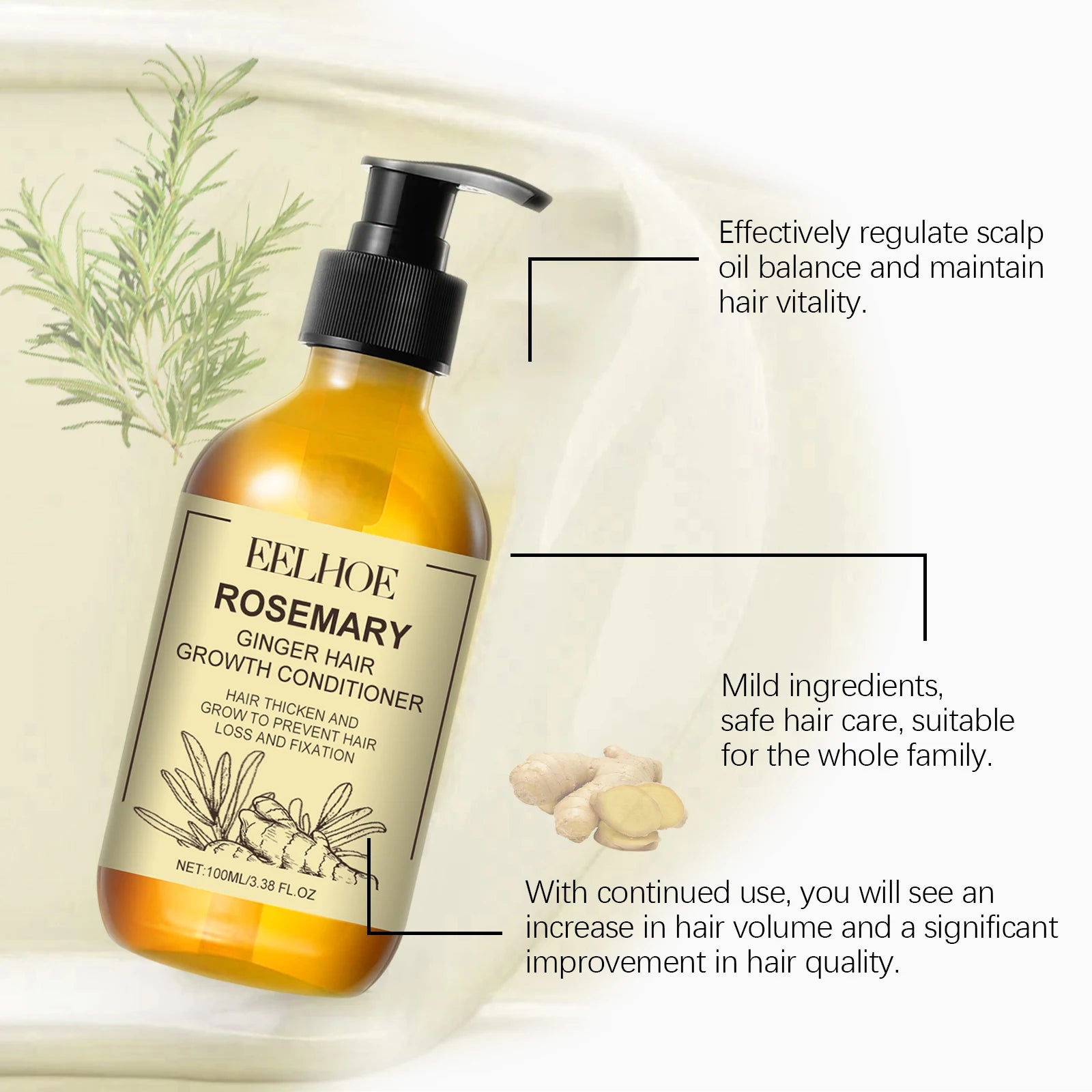 Rosemary Keratin Hair Strengthening Shampoo – 100ml