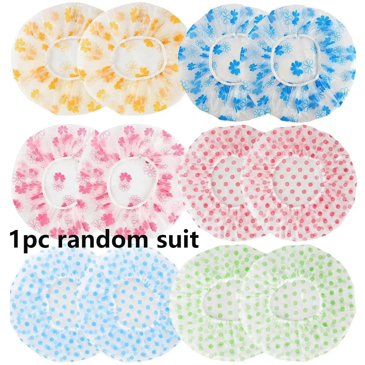 1/5PCS Waterproof Shower & Household Cap Set