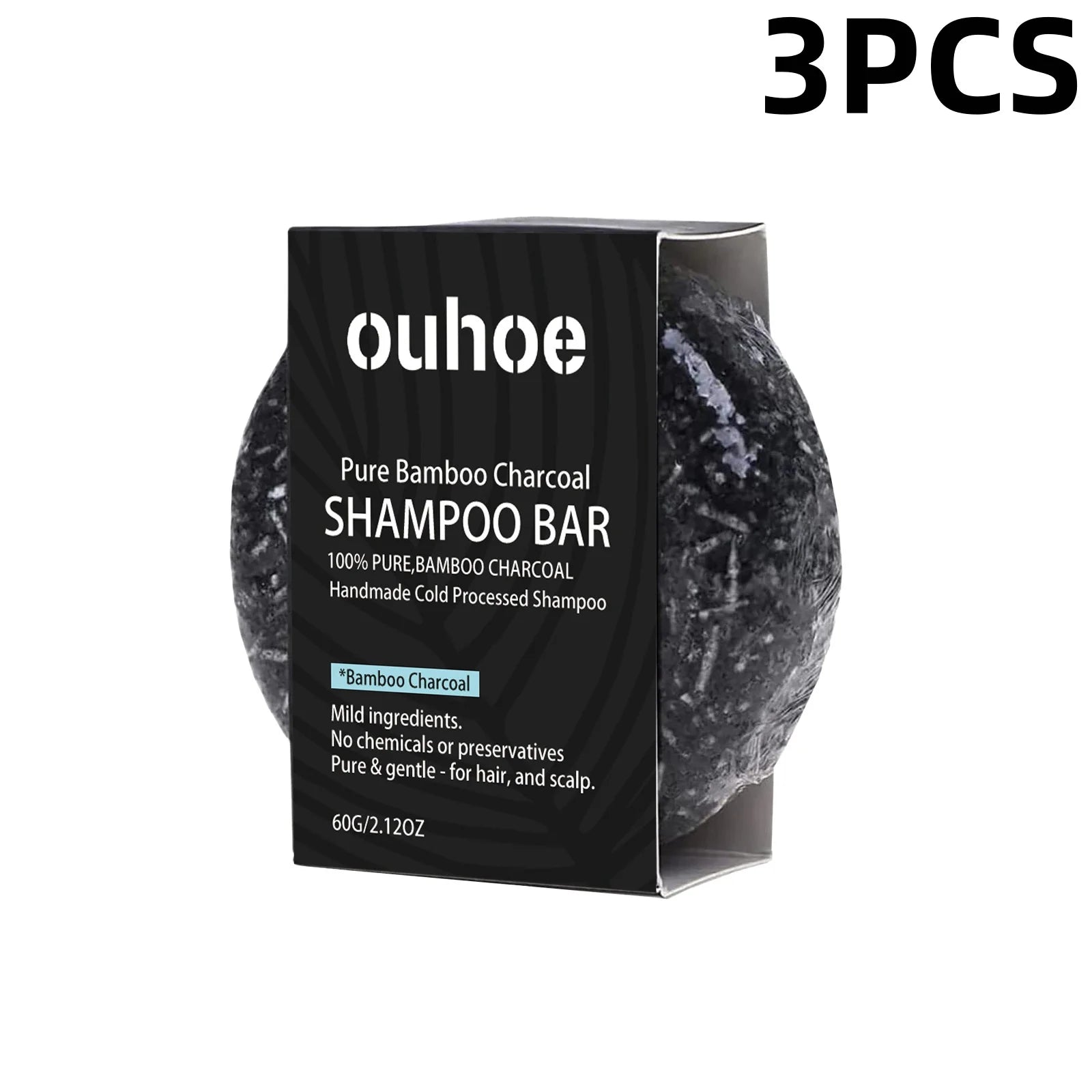 OUHOE Bamboo Charcoal Shampoo Bar