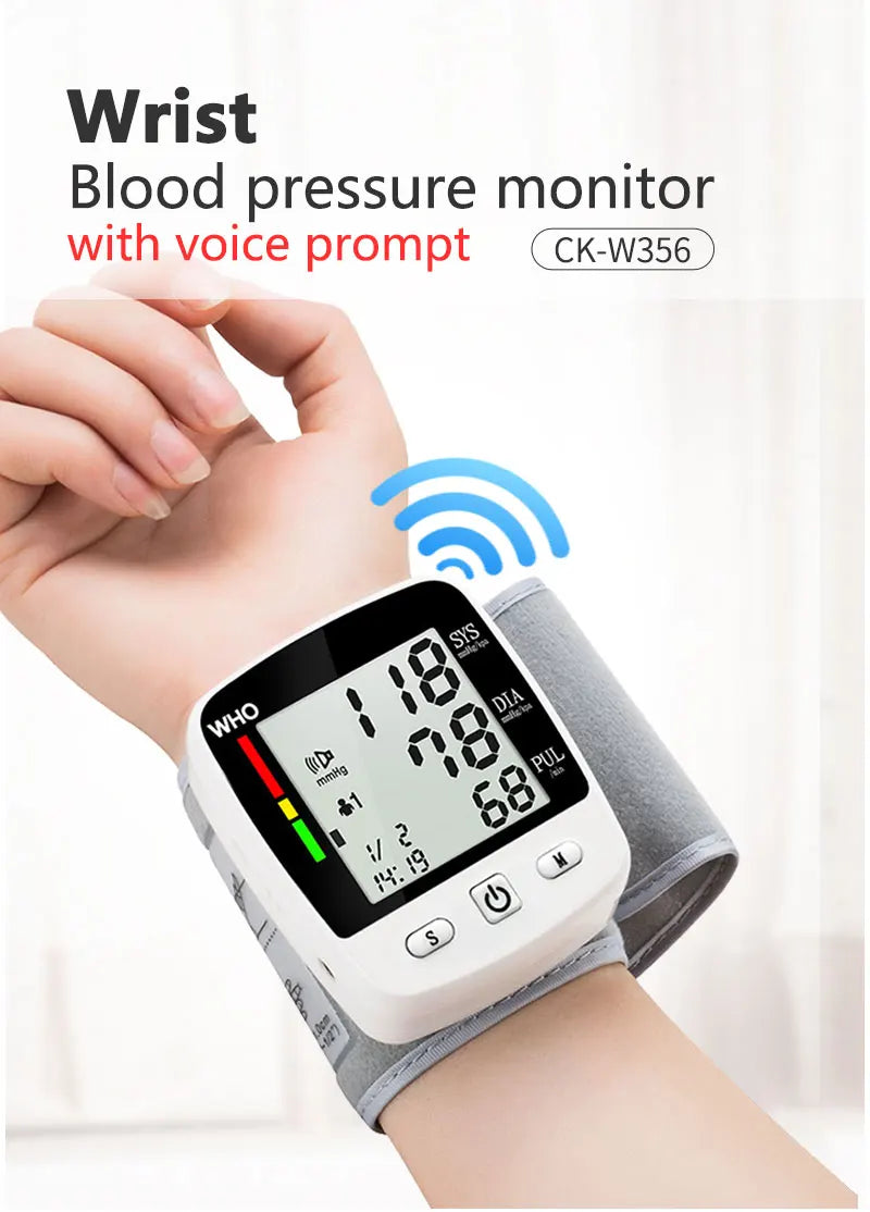 Digital Wrist Blood Pressure Monitor – Rechargeable