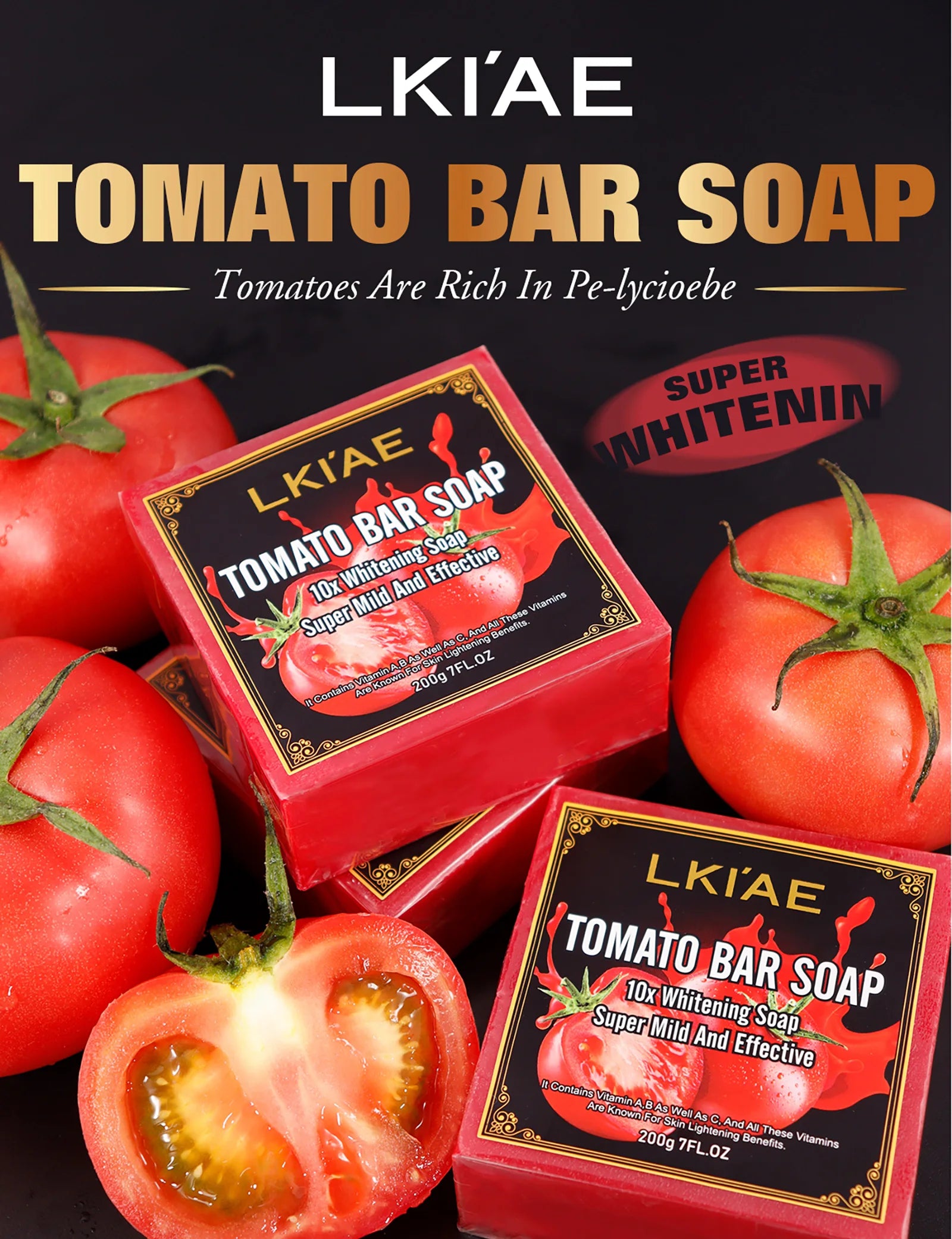 LKIAE Tomato Scented Whitening Bar Soap – 200g