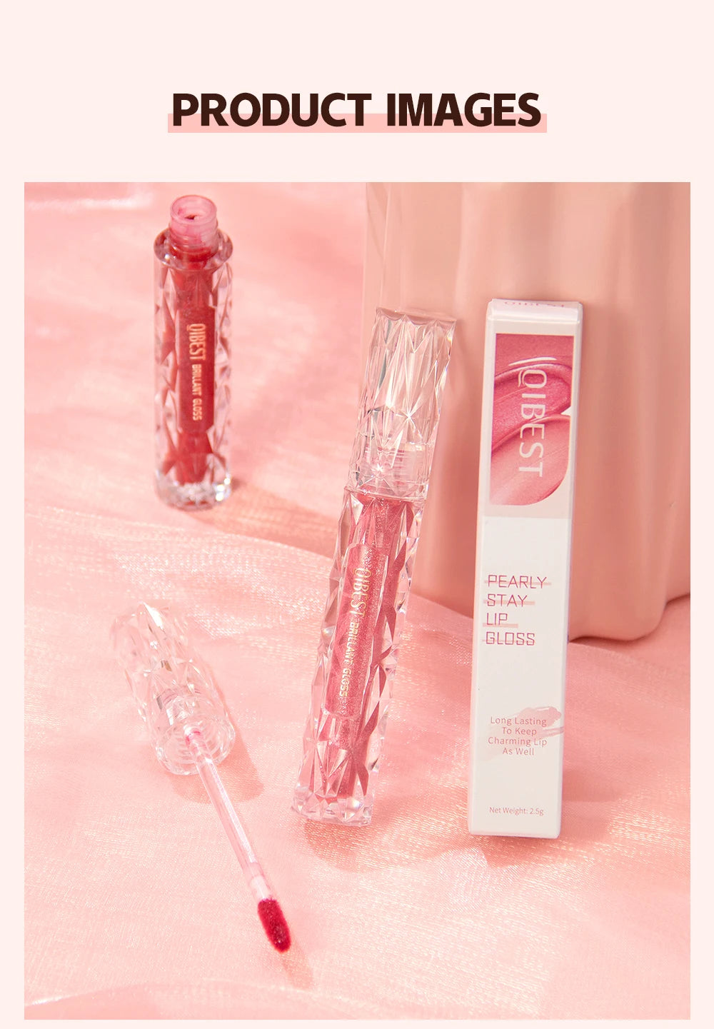 QIBEST Diamond Glitter Lip Gloss & Matte Lipstick