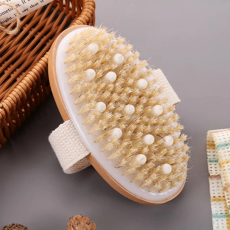 2-in-1 Natural Bristle Body Brush