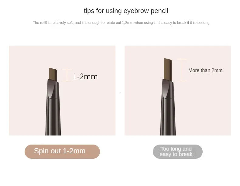 2-in-1 Waterproof Eyebrow Pencil & Brush