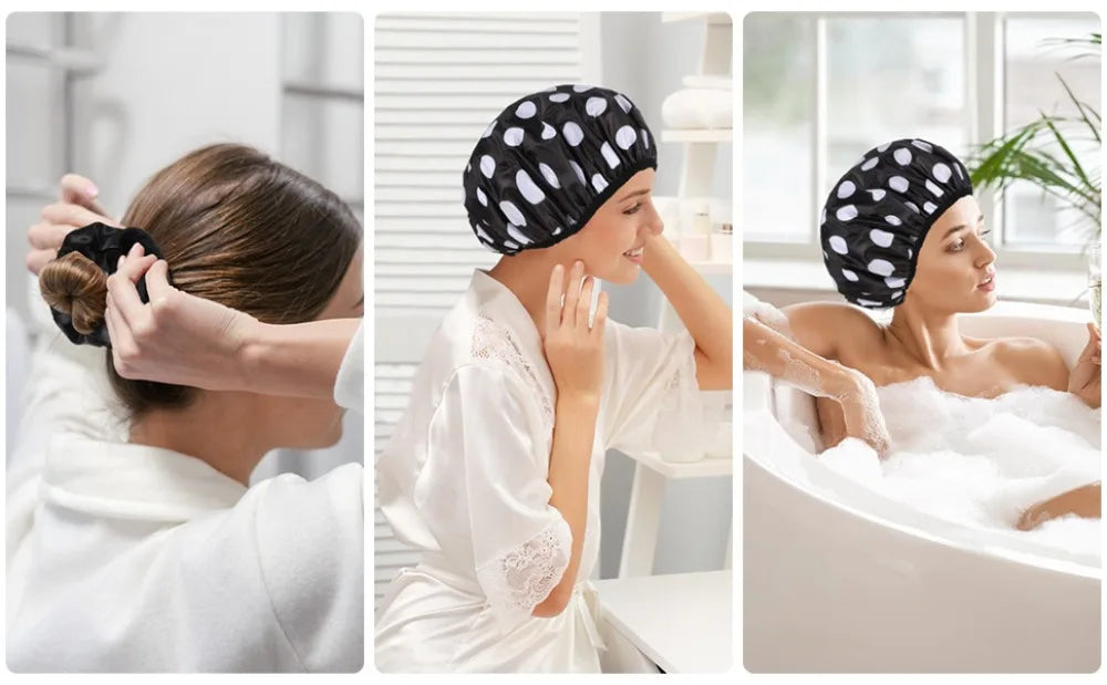 1PC Double-Layer Waterproof Shower & Sleep Cap