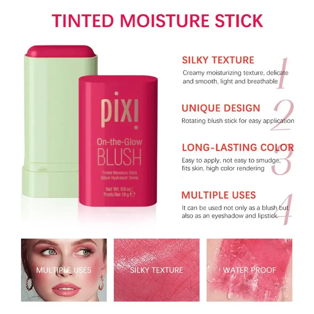3-in-1 Tinted Blush Stick for Cheeks & Lips