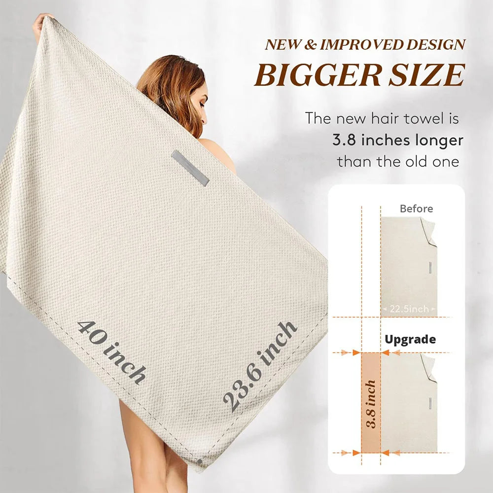 Extra Large Microfiber Hair Towel Wrap