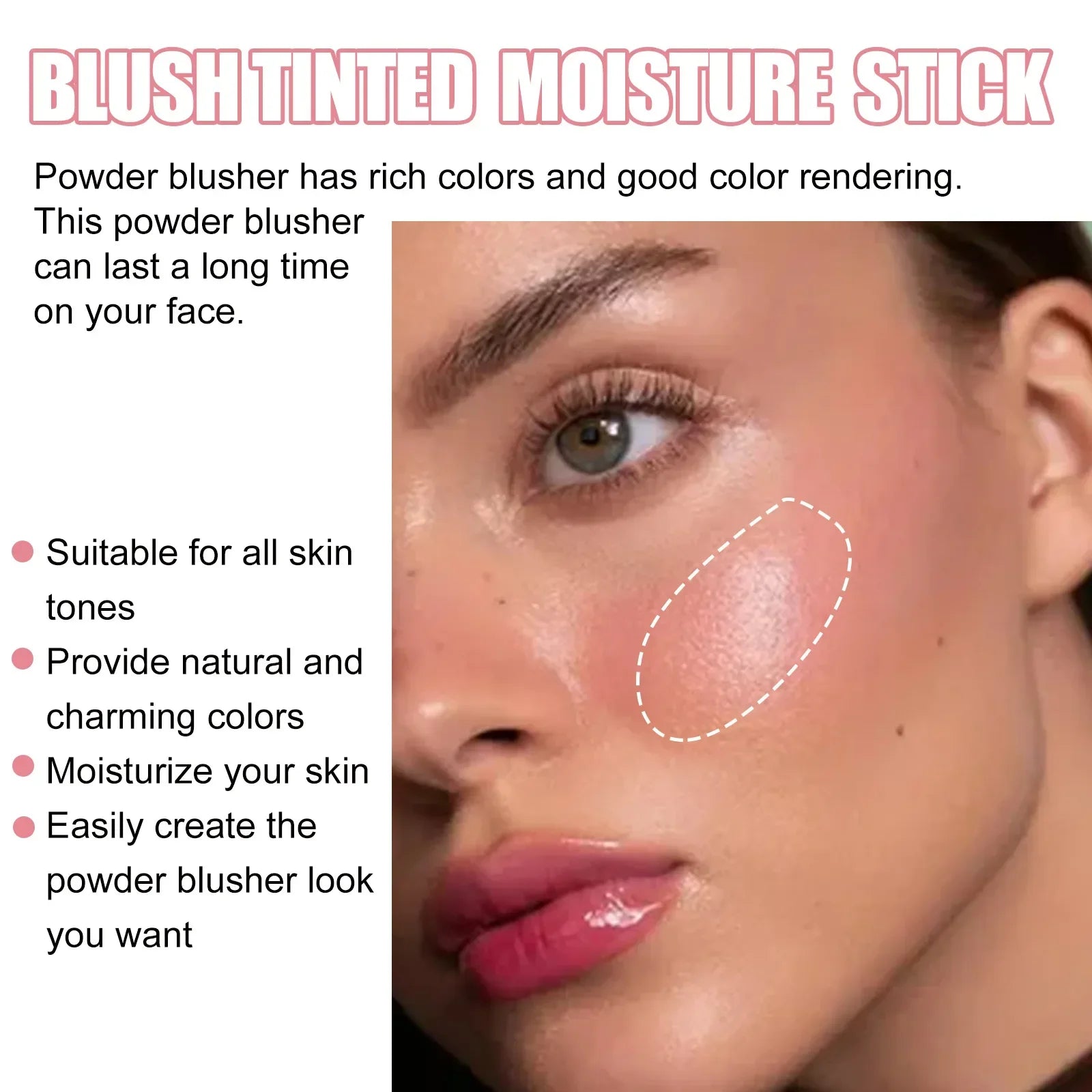Silky Matte Waterproof Blush Cream Stick