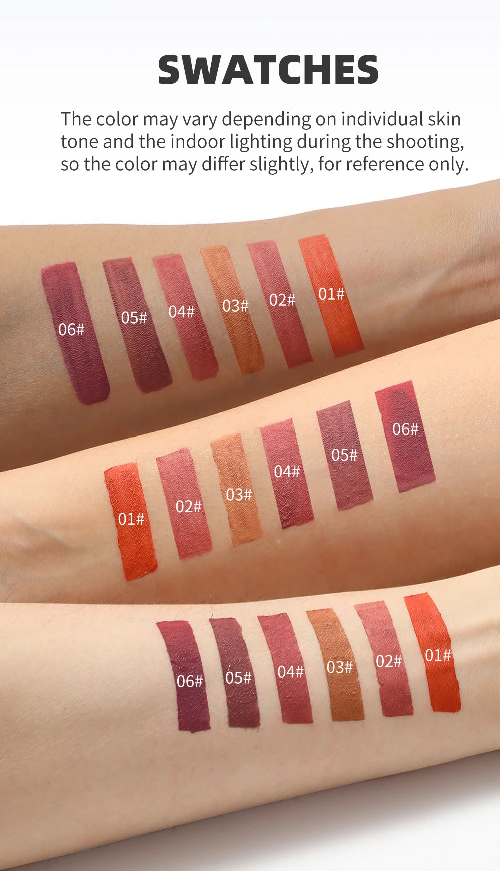 YOUNG VISION 6-Color Matte Velvet Lip Paste