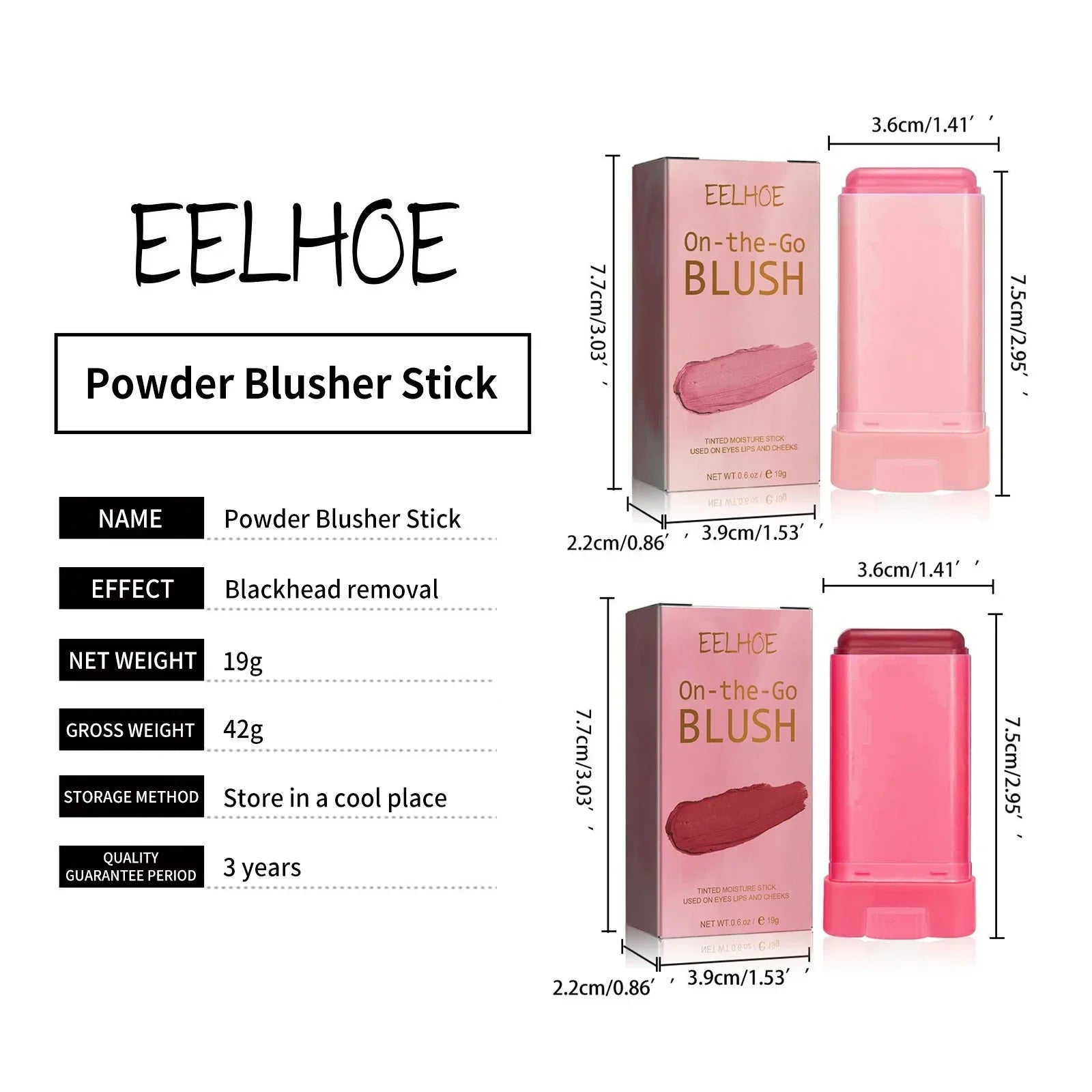Silky Matte Waterproof Blush Cream Stick