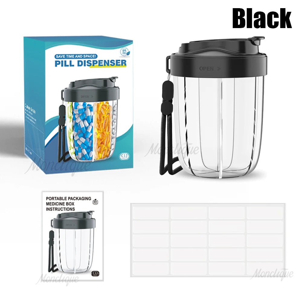 7-Grid Pill Bottle & Supplement Organizer