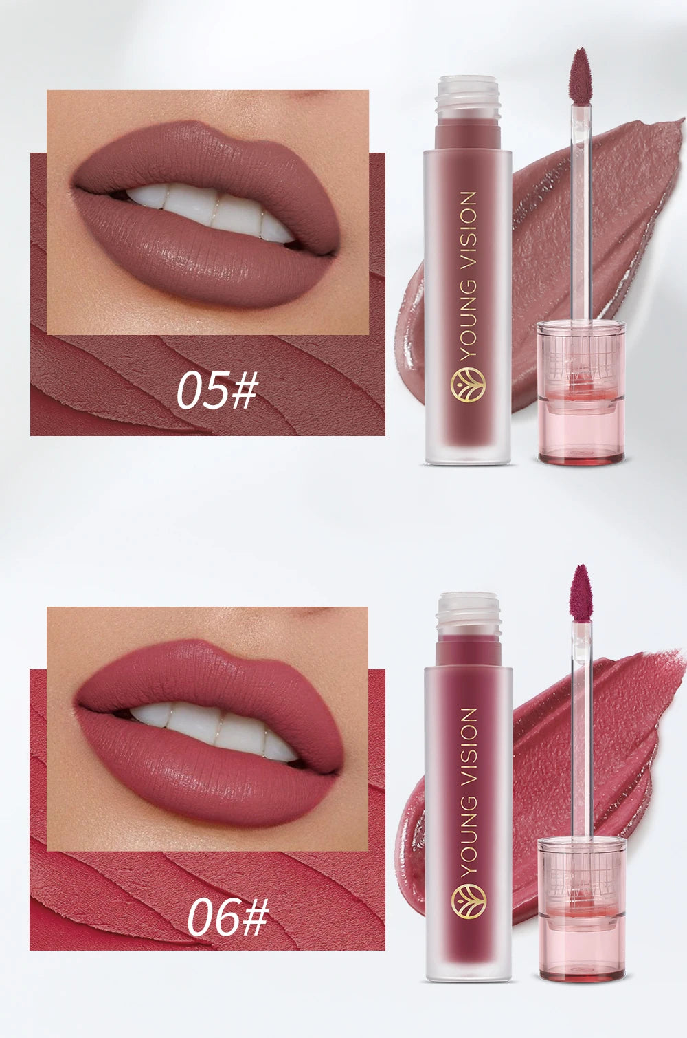 YOUNG VISION 6-Color Matte Velvet Lip Paste