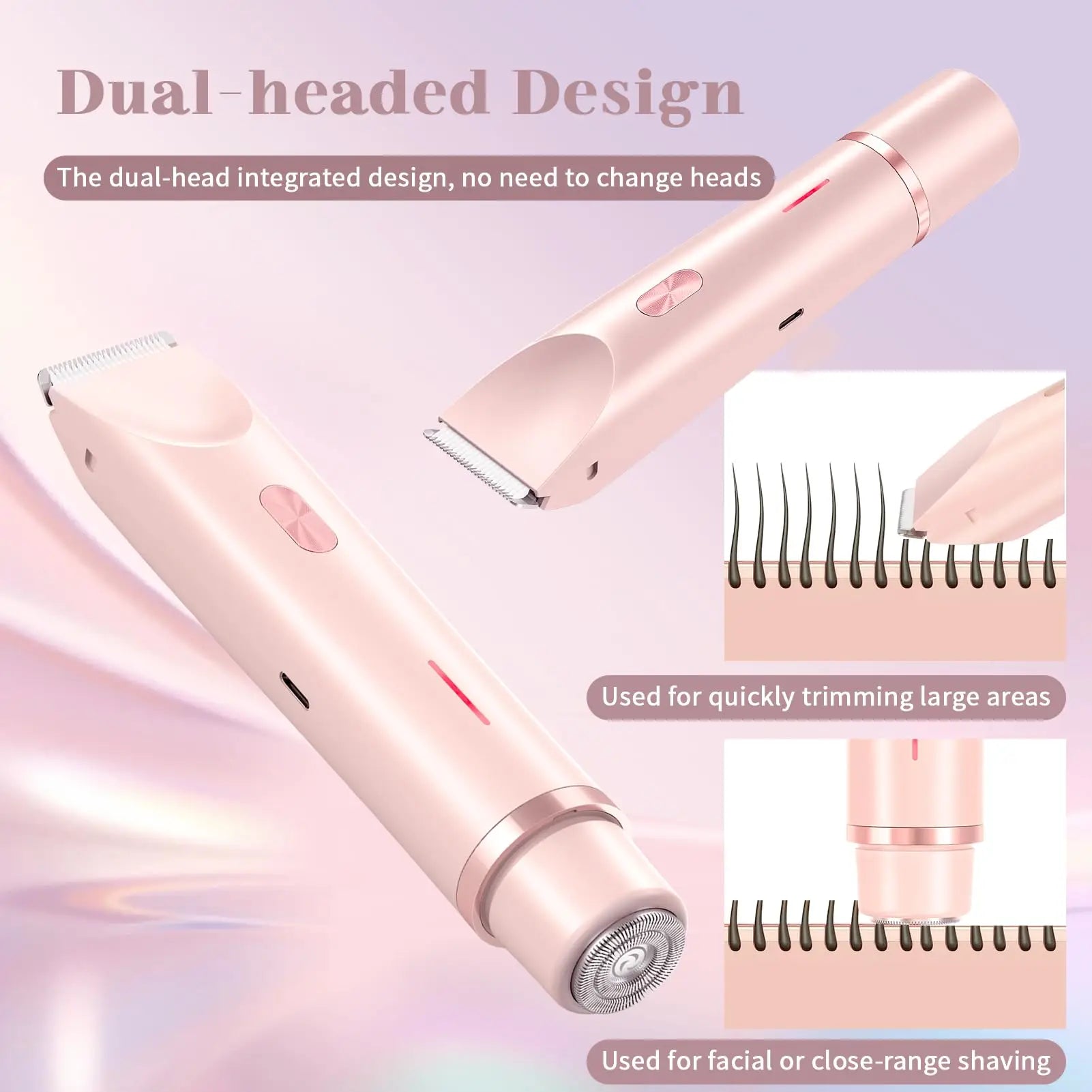 2-in-1 Waterproof Electric Shaver for Women