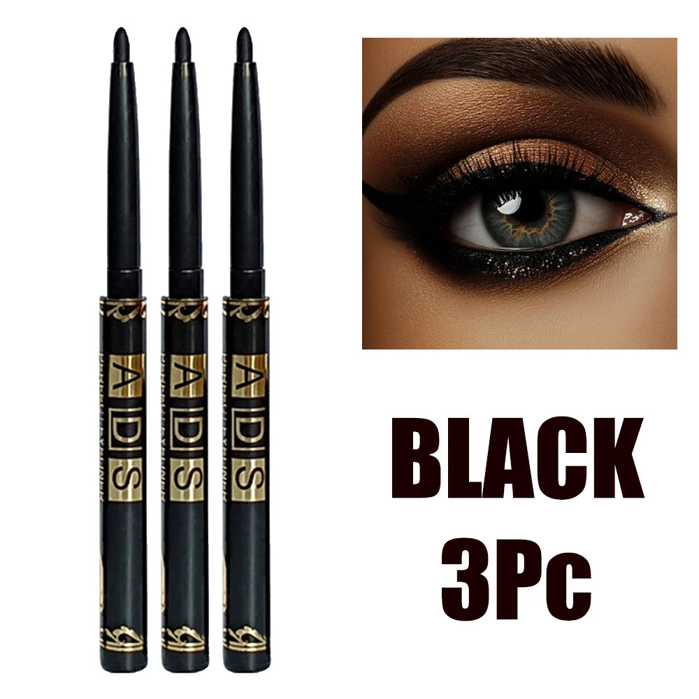 2Pcs Waterproof Black & Brown Eyeliner Set