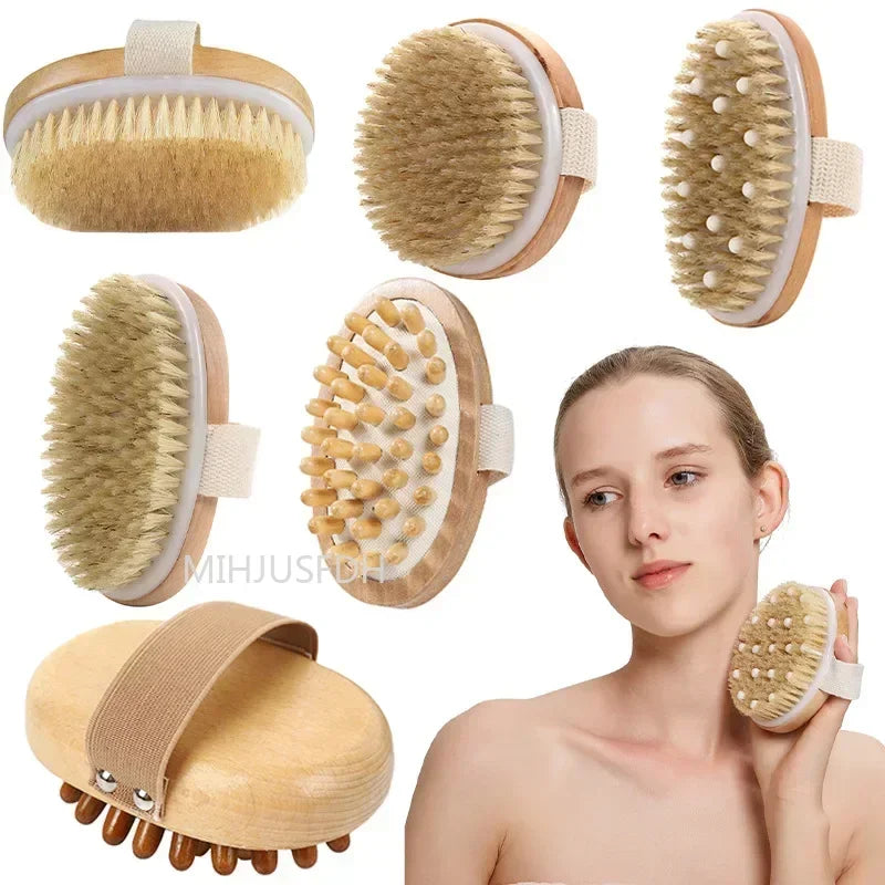 2-in-1 Natural Bristle Body Brush