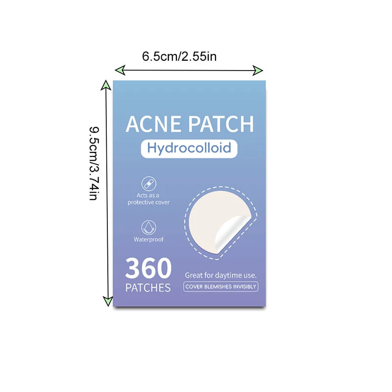360pcs Invisible Hydrocolloid Acne Patches