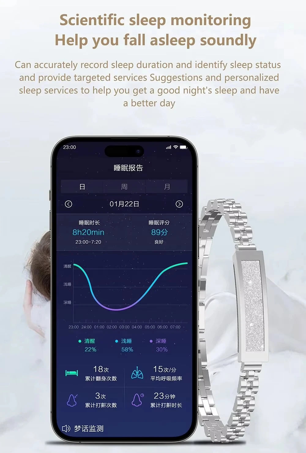Waterproof Smart Fitness Bracelet
