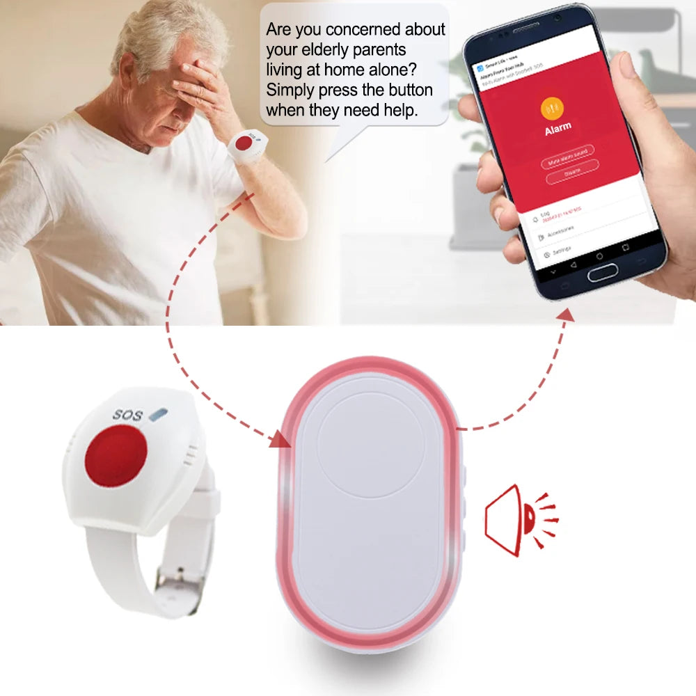 Topvico Tuya WiFi SOS Panic Button for Seniors