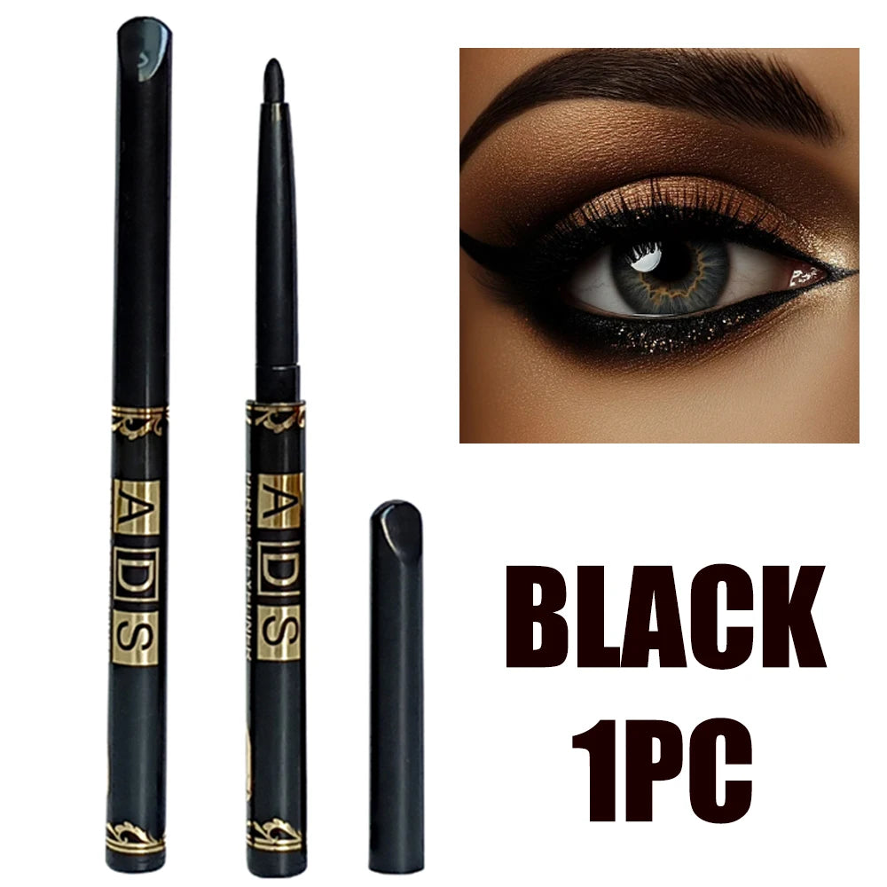 2Pcs Waterproof Black & Brown Eyeliner Set