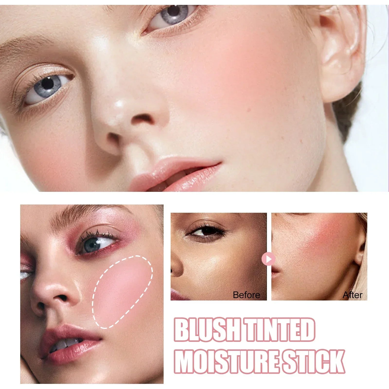 Silky Matte Waterproof Blush Cream Stick