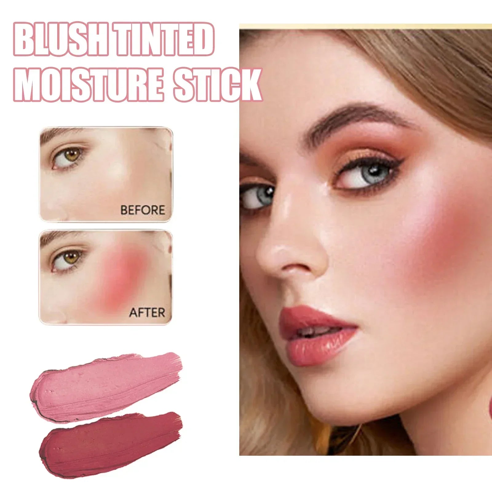 Silky Matte Waterproof Blush Cream Stick