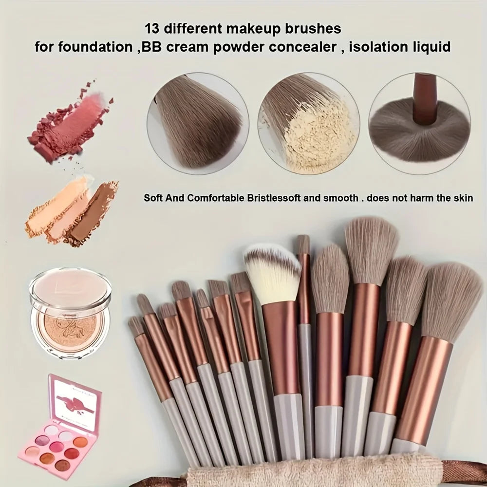 13pcs Professional Makeup Brush & Sponge Set