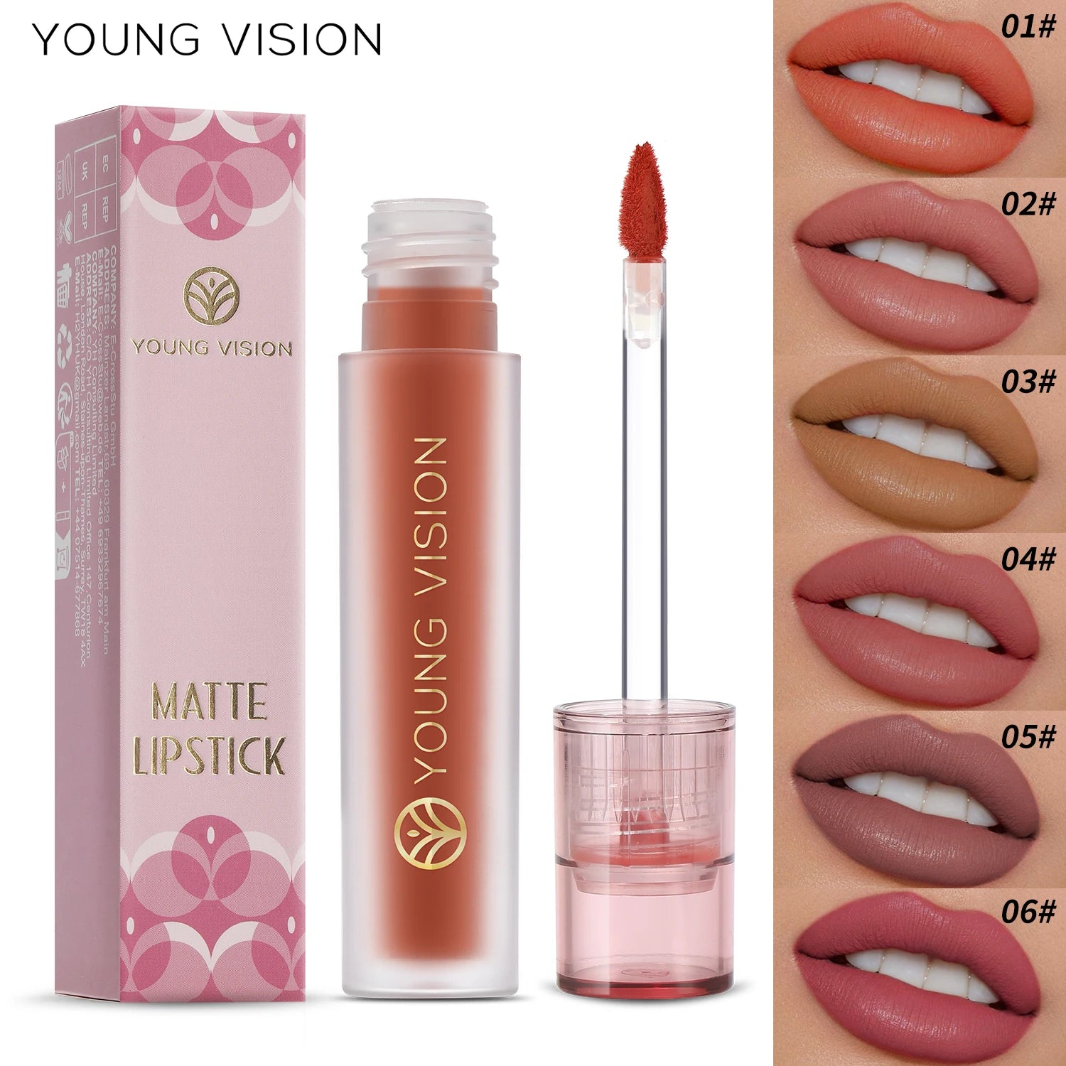 YOUNG VISION 6-Color Matte Velvet Lip Paste