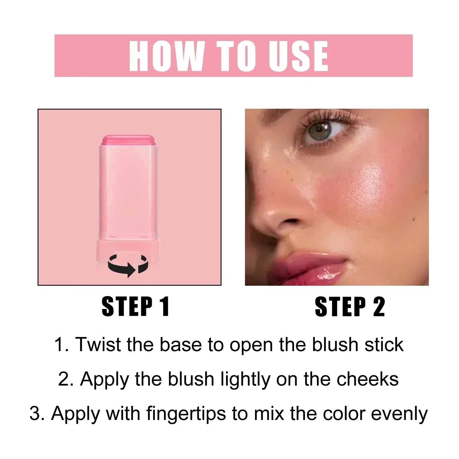 Silky Matte Waterproof Blush Cream Stick