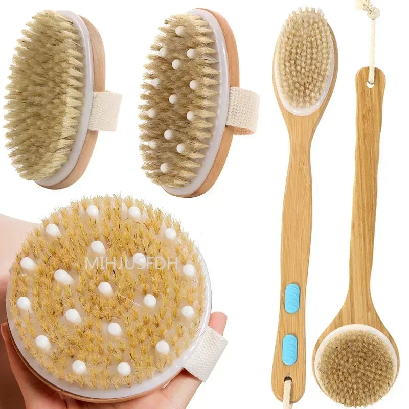 2-in-1 Natural Bristle Body Brush