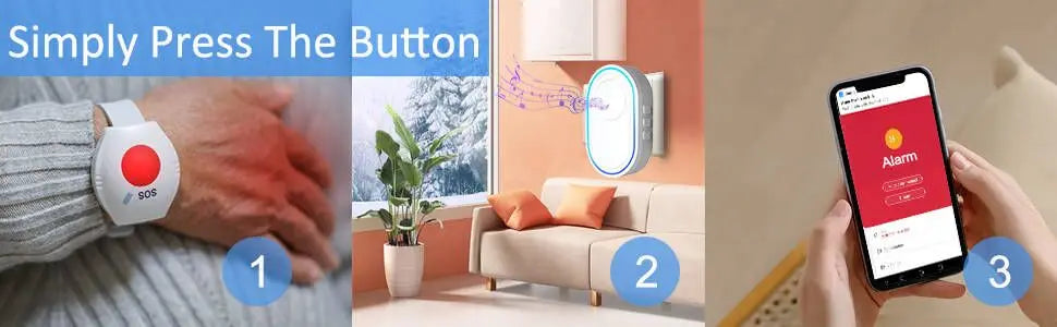 Topvico Tuya WiFi SOS Panic Button for Seniors