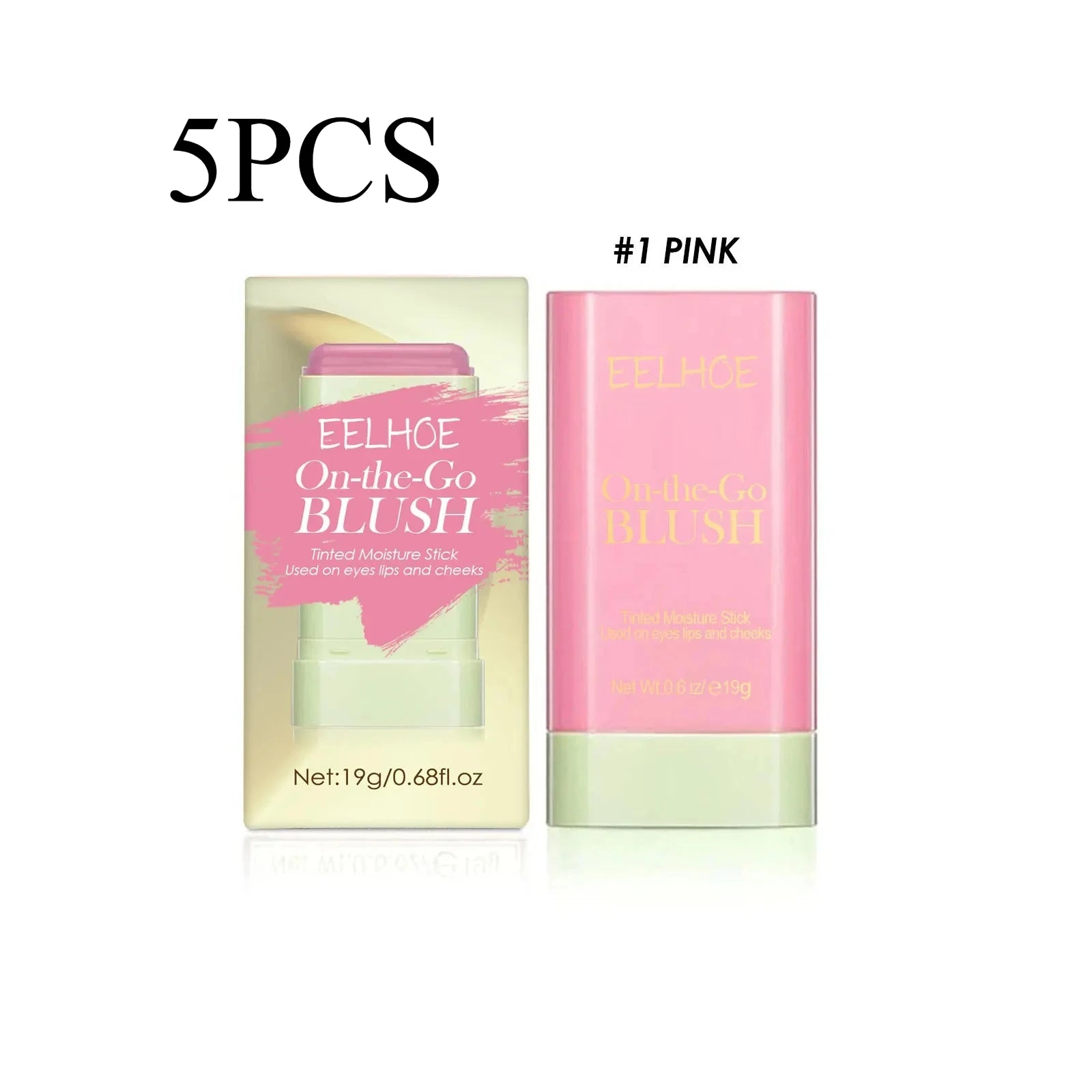 5PCS 3-in-1 Tinted Blush Stick Set