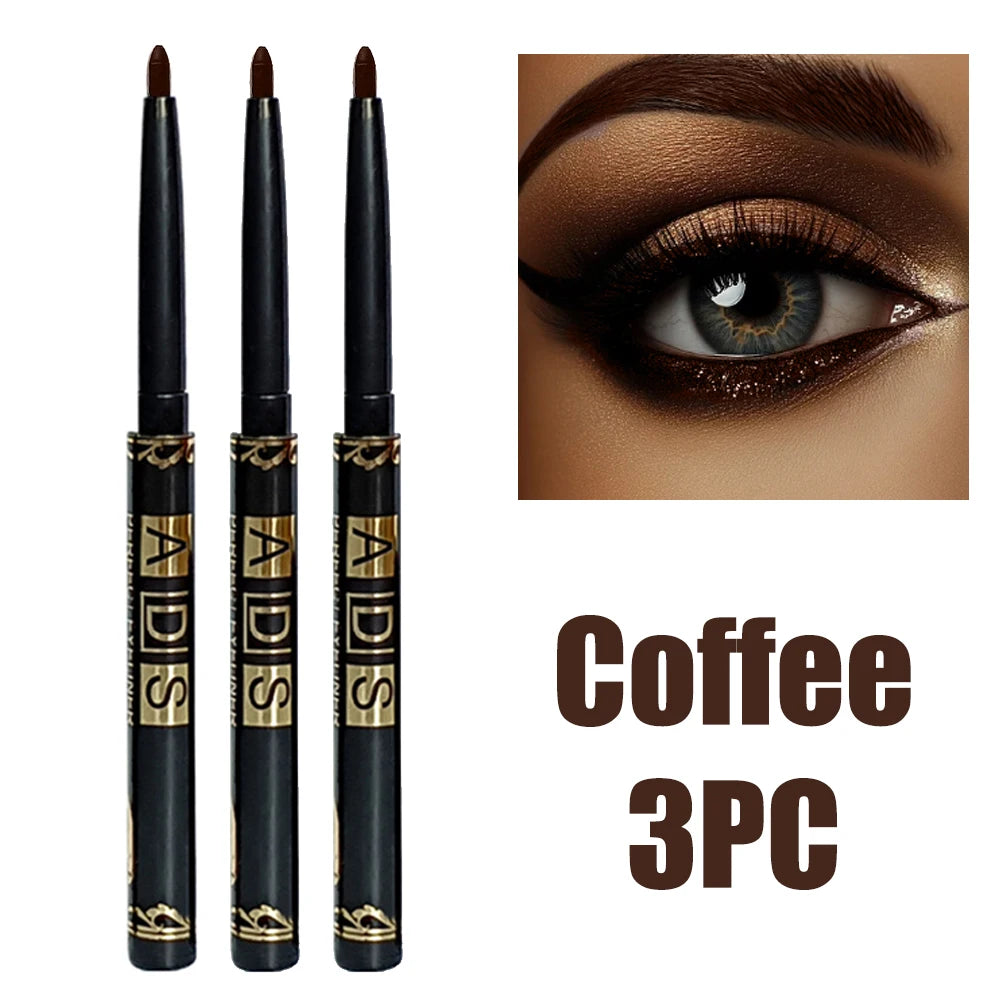 2Pcs Waterproof Black & Brown Eyeliner Set
