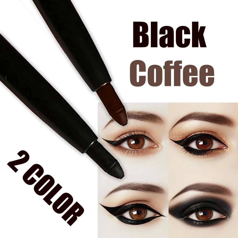 2Pcs Waterproof Black & Brown Eyeliner Set