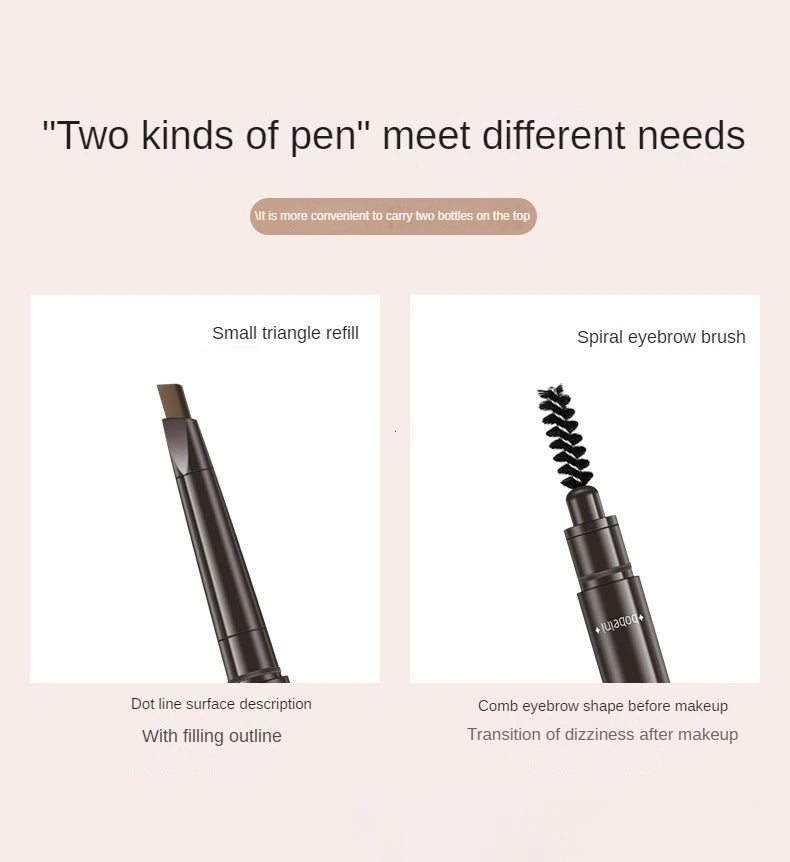 2-in-1 Waterproof Eyebrow Pencil & Brush